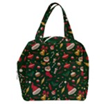 Texture, Pattern, Red, Craciun, Christmas, Hat, Santa, Green Boxy Hand Bag