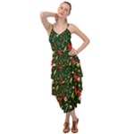 Texture, Pattern, Red, Craciun, Christmas, Hat, Santa, Green Layered Bottom Dress