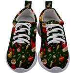 Texture, Pattern, Red, Craciun, Christmas, Hat, Santa, Green Kids Athletic Shoes