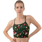 Texture, Pattern, Red, Craciun, Christmas, Hat, Santa, Green Mini Tank Bikini Top