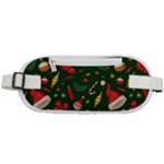 Texture, Pattern, Red, Craciun, Christmas, Hat, Santa, Green Rounded Waist Pouch