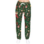 Texture, Pattern, Red, Craciun, Christmas, Hat, Santa, Green Women Velvet Drawstring Pants