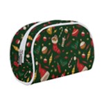 Texture, Pattern, Red, Craciun, Christmas, Hat, Santa, Green Make Up Case (Small)