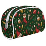 Texture, Pattern, Red, Craciun, Christmas, Hat, Santa, Green Make Up Case (Medium)