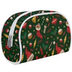 Texture, Pattern, Red, Craciun, Christmas, Hat, Santa, Green Make Up Case (Large)