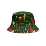 Texture, Pattern, Red, Craciun, Christmas, Hat, Santa, Green Bucket Hat (Kids)