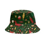 Texture, Pattern, Red, Craciun, Christmas, Hat, Santa, Green Inside Out Bucket Hat