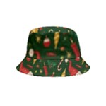 Texture, Pattern, Red, Craciun, Christmas, Hat, Santa, Green Inside Out Bucket Hat (Kids)