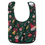 Texture, Pattern, Red, Craciun, Christmas, Hat, Santa, Green Baby Bib