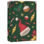 Texture, Pattern, Red, Craciun, Christmas, Hat, Santa, Green Playing Cards Single Design (Rectangle) with Custom Box