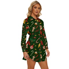 Womens Long Sleeve Shirt Dress 