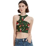 Texture, Pattern, Red, Craciun, Christmas, Hat, Santa, Green Cut Out Top