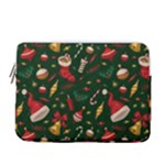 Texture, Pattern, Red, Craciun, Christmas, Hat, Santa, Green 13  Vertical Laptop Sleeve Case With Pocket