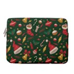 Texture, Pattern, Red, Craciun, Christmas, Hat, Santa, Green 14  Vertical Laptop Sleeve Case With Pocket