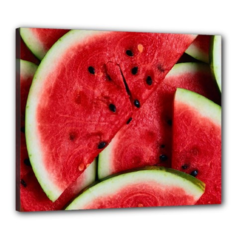 Watermelon, Fruit, Green, Red Canvas 24  x 20  (Stretched) from ArtsNow.com