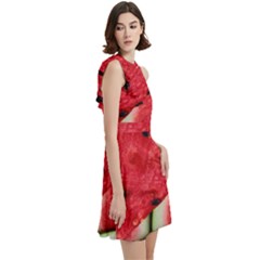 Cocktail Party Halter Sleeveless Dress With Pockets 