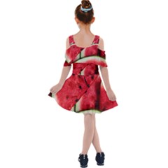 Kids  Shoulder Cutout Chiffon Dress 