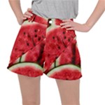 Watermelon, Fruit, Green, Red Women s Ripstop Shorts