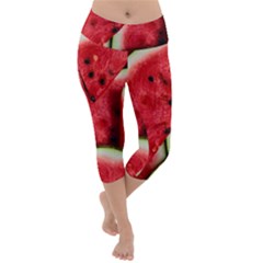 Lightweight Velour Capri Yoga Leggings 