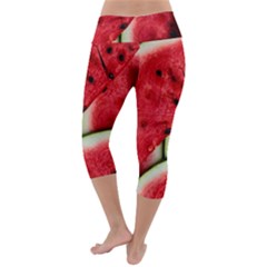 Lightweight Velour Capri Yoga Leggings 