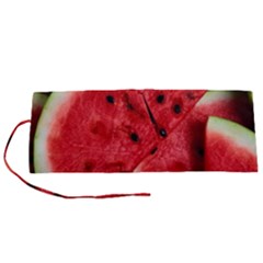 Watermelon, Fruit, Green, Red Roll Up Canvas Pencil Holder (S) from ArtsNow.com