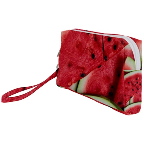 Watermelon, Fruit, Green, Red Wristlet Pouch Bag (Small) from ArtsNow.com