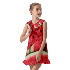 Kids  Pilgrim Collar Ruffle Hem Dress 