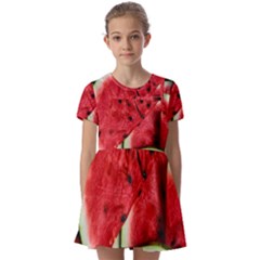 Kids  Short Sleeve Pinafore Style Dress 