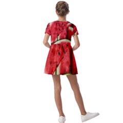 Kids  Short Sleeve Pinafore Style Dress 