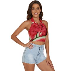 Backless Halter Cami Shirt 