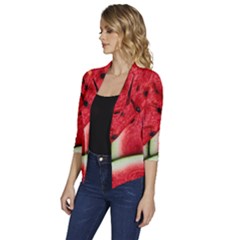 Women s Draped Front 3/4 Sleeve Shawl Collar Jacket 