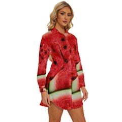 Womens Long Sleeve Shirt Dress 