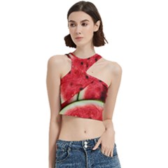 Watermelon, Fruit, Green, Red Cut Out Top from ArtsNow.com