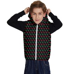 Geometric Abstract Pattern Line Kids  Stylish Hooded Puffer Vest from ArtsNow.com