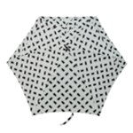 Fly Phot Motif Seamless Black And White Pattern Mini Folding Umbrellas