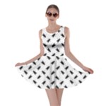 Fly Phot Motif Seamless Black And White Pattern Skater Dress