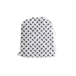 Fly Phot Motif Seamless Black And White Pattern Drawstring Pouch (Medium)