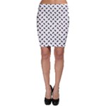 Fly Phot Motif Seamless Black And White Pattern Bodycon Skirt