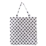 Fly Phot Motif Seamless Black And White Pattern Grocery Tote Bag