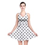 Fly Phot Motif Seamless Black And White Pattern Reversible Skater Dress