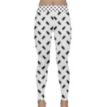 Fly Phot Motif Seamless Black And White Pattern Classic Yoga Leggings