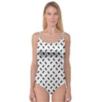 Fly Phot Motif Seamless Black And White Pattern Camisole Leotard 