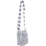 Fly Phot Motif Seamless Black And White Pattern Shoulder Strap Belt Bag