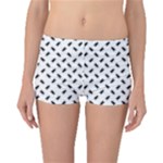 Fly Phot Motif Seamless Black And White Pattern Boyleg Bikini Bottoms