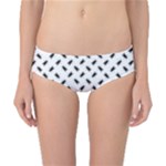 Fly Phot Motif Seamless Black And White Pattern Classic Bikini Bottoms