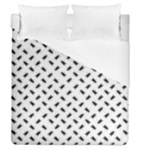 Fly Phot Motif Seamless Black And White Pattern Duvet Cover (Queen Size)