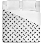 Fly Phot Motif Seamless Black And White Pattern Duvet Cover (King Size)