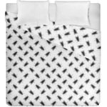 Fly Phot Motif Seamless Black And White Pattern Duvet Cover Double Side (King Size)