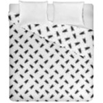 Fly Phot Motif Seamless Black And White Pattern Duvet Cover Double Side (California King Size)