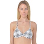 Fly Phot Motif Seamless Black And White Pattern Reversible Tri Bikini Top